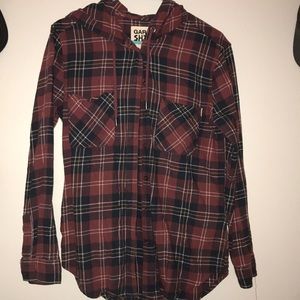 Garage hooded flannel